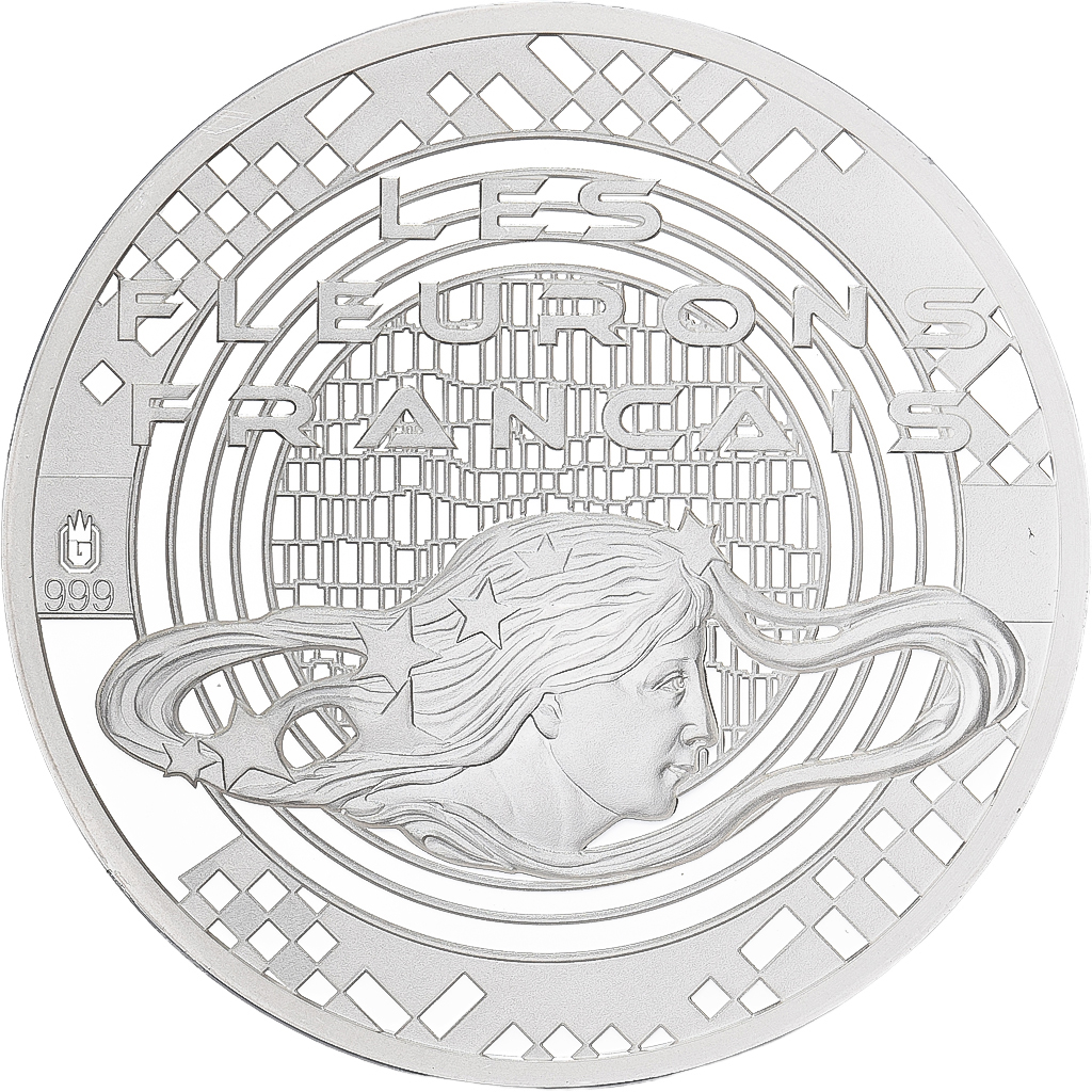 Frankrijk, Medaille, Les Fleurons Français, Le France, Zilver, FDC