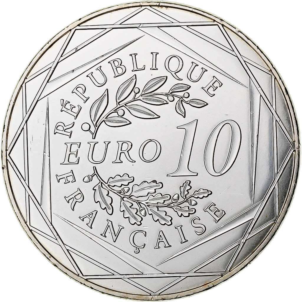 France, 10 Euro, UEFA Euro 2016, 2016, Monnaie de Paris, , Silver