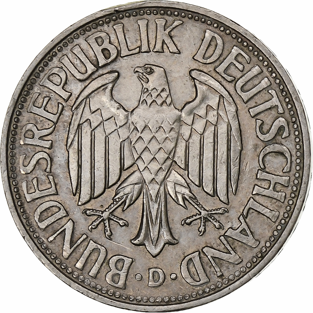 GERMANY - FEDERAL REPUBLIC, Mark, 1969, Munich, Copper-nickel, , KM:110