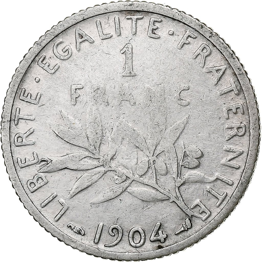France, Franc, Semeuse, 1904, Paris, Silver, , Gadoury:467, KM:844.1