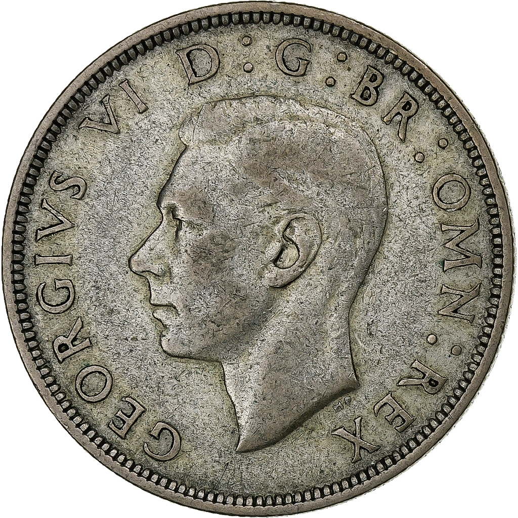Great Britain, George VI, 1/2 Crown, 1939, Silver, , KM:856