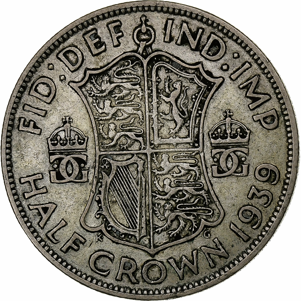 Great Britain, George VI, 1/2 Crown, 1939, Silver, , KM:856