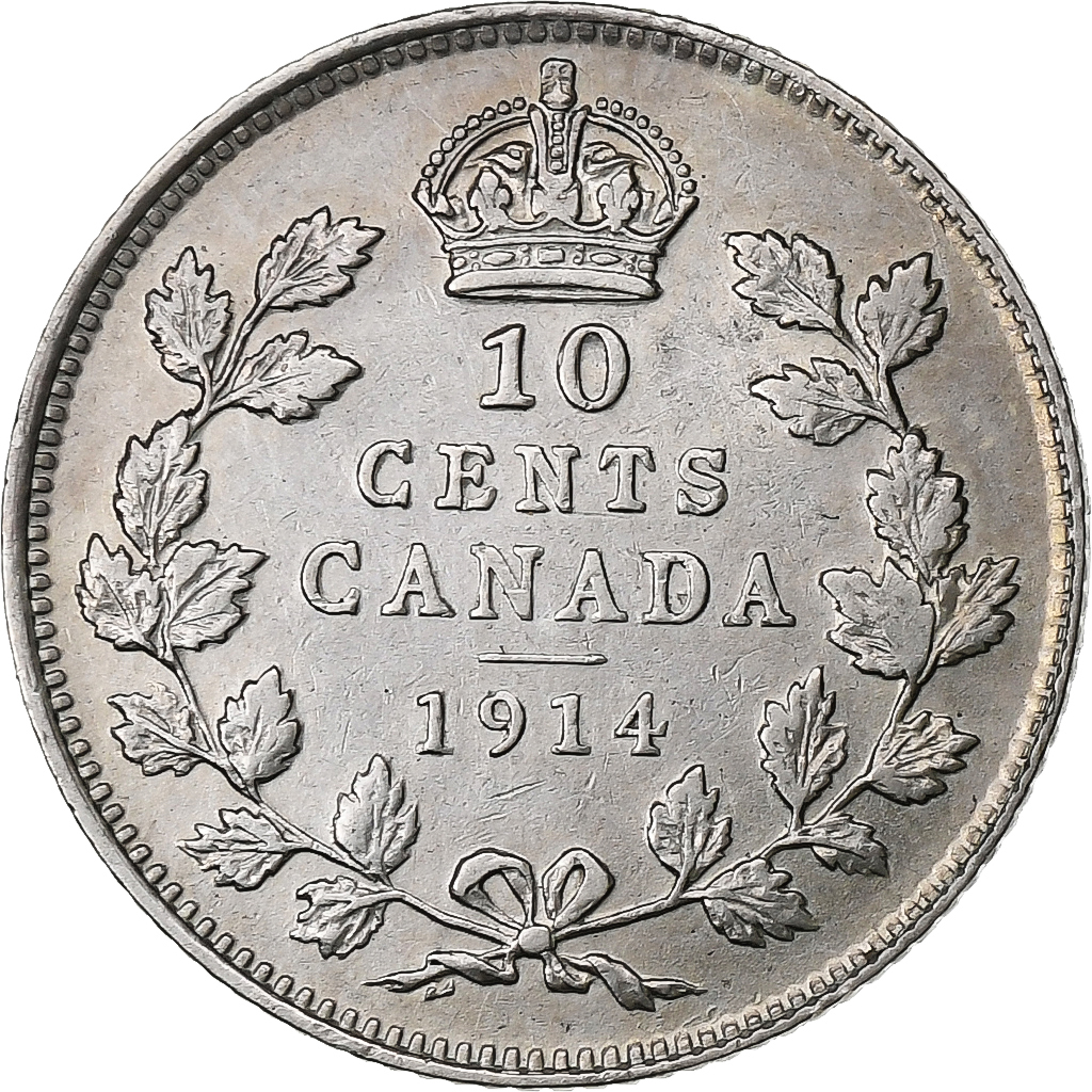 Canada, George V, 10 Cents, 1914, Royal Canadian Mint, Silver, , KM:23