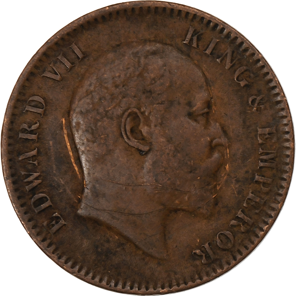 INDIA-BRITISH, Edward VII, 1/4 Anna, 1905, Calcutta, Copper, , KM:501