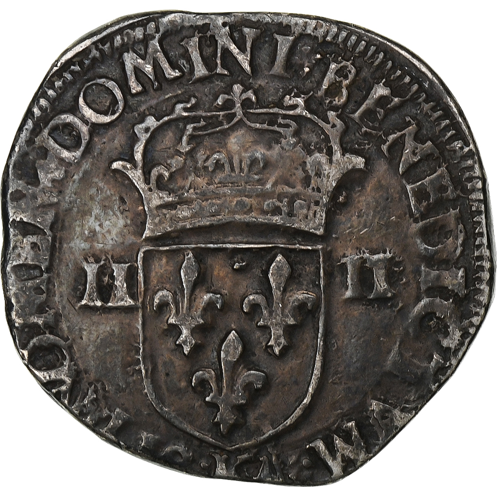 France, Henri IV, 1/4 Ecu, 1590, Bordeaux, 2nd type, Silver, 