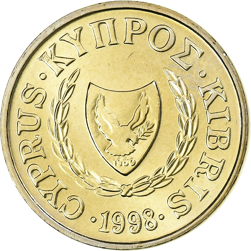 Cyprus, Cent, 1998, Nickel-brass, , KM:53.3