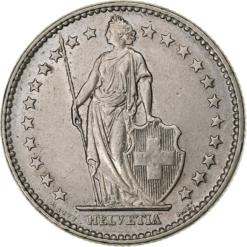 Switzerland, 2 Francs, 1969, Bern, Copper-nickel, , KM:21a.1