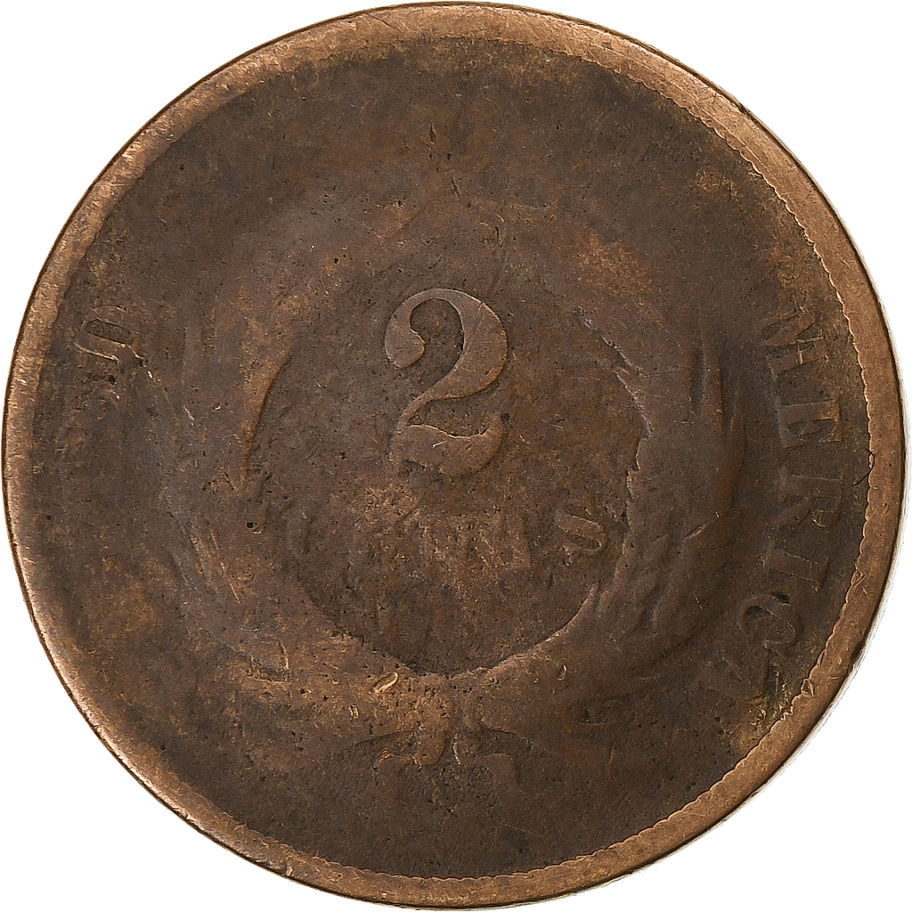 United States, 2 Cents, 1868, U.S. Mint, Copper-Tin-Zinc, , KM:94