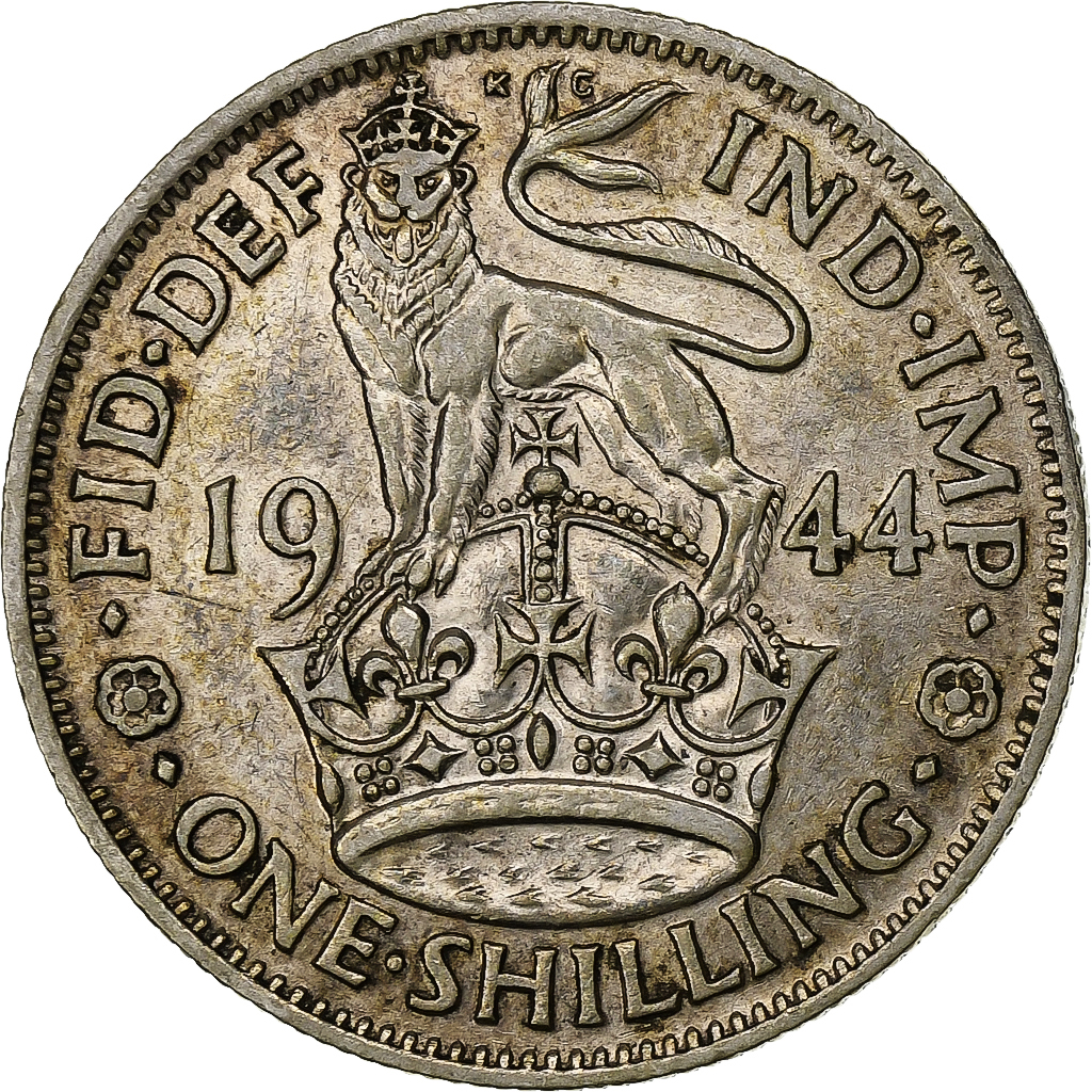 Great Britain, George VI, Shilling, 1944, Silver, , KM:854
