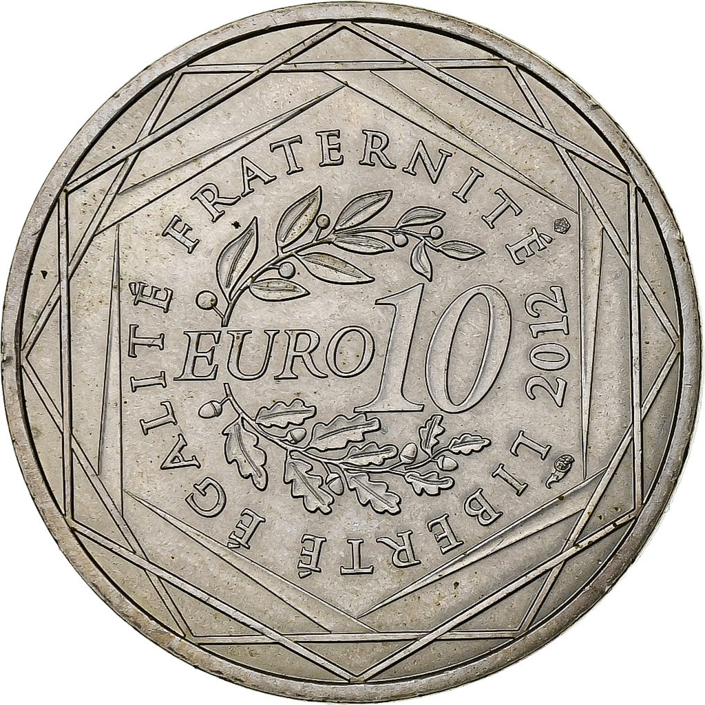 France, 10 Euro, Champagne-Ardenne, Camille Claudel, 2012, Paris, Silver