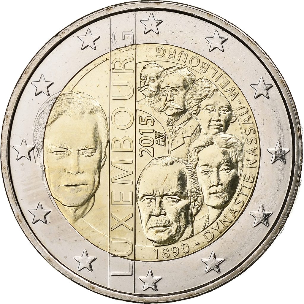 Luxemburg, 2 Euro, Henri I House of Nassau-Weilburg, 2015, Utrecht, Bi-Metallic