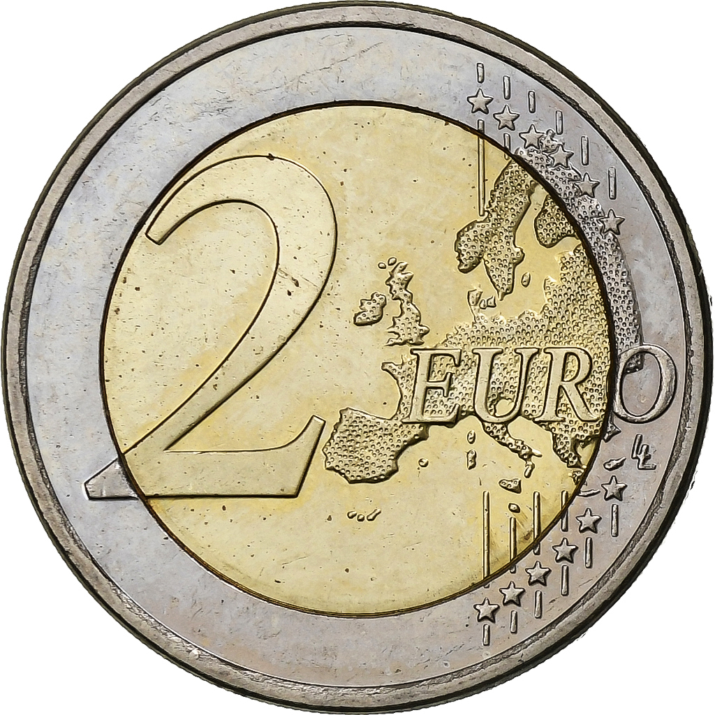 Estonia, 2 Euro, Map of Estonia, 2011, Bi-Metallic, MS(63)