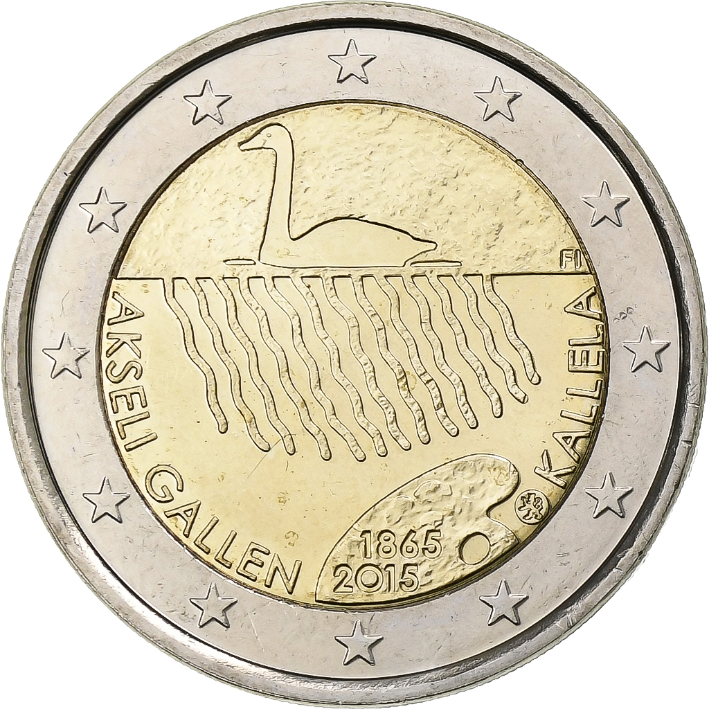 Finnland, 2 Euro, Akseli Gallen-Kallela, 2015, Vantaa, Bi-Metallic, UNZ