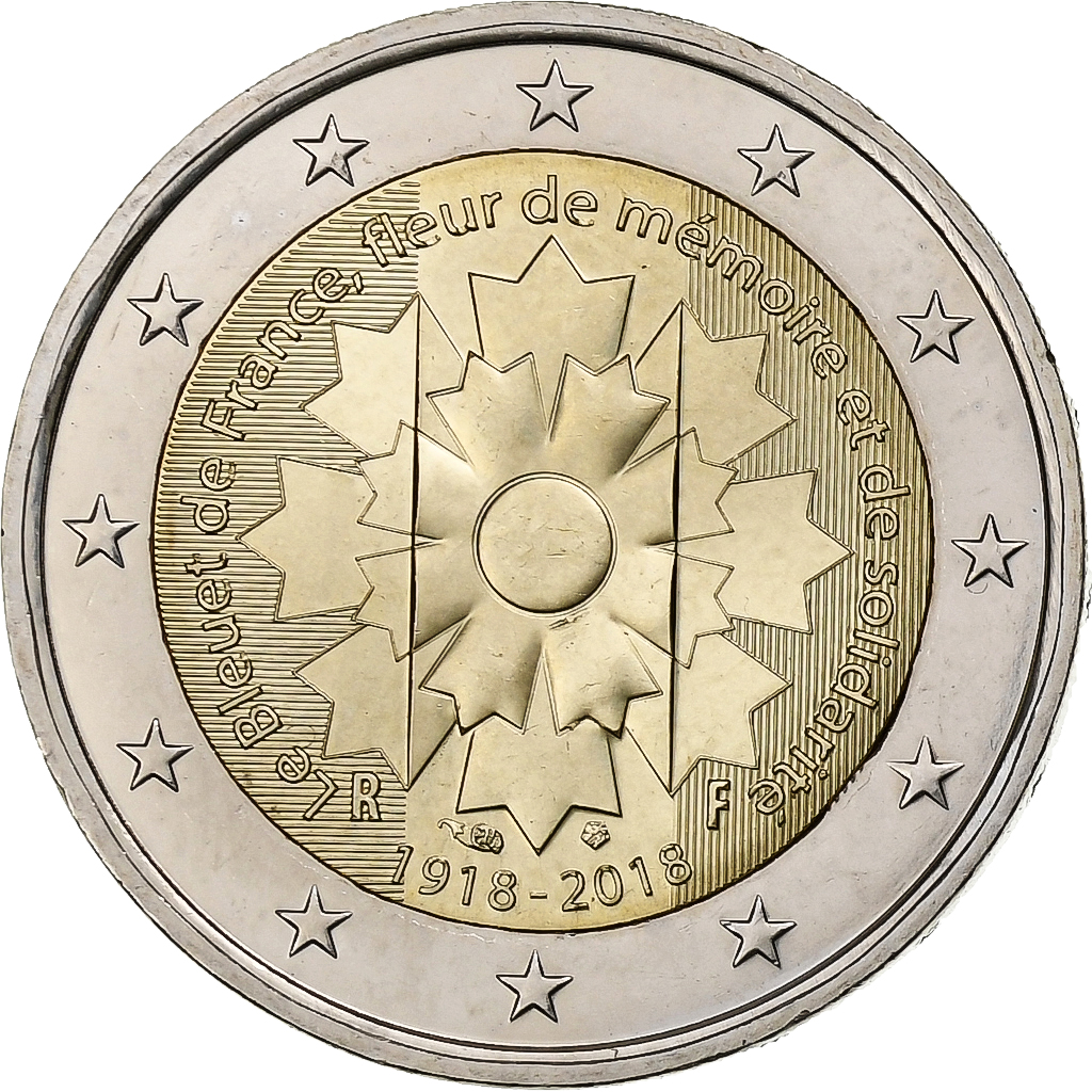 Frankreich, 2 Euro, bleuet de France, 2018, Paris, Bi-Metallic, UNZ