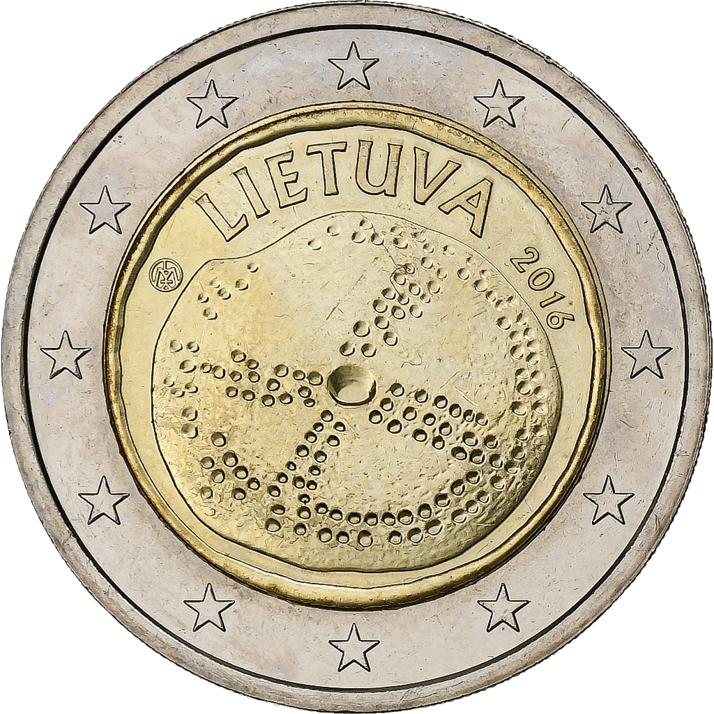 Lithuania, 2 Euro, Baltic Culture, 2016, Vilnius, Bi-Metallic, MS(65-70)
