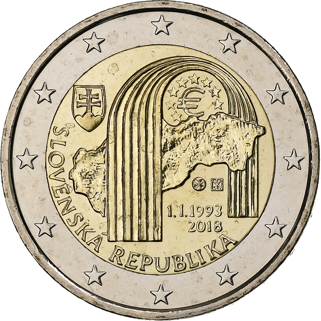 Slowakei, 2 Euro, Slovak Republic, 898500, 2018, Kremnica, Bi-Metallic, UNZ