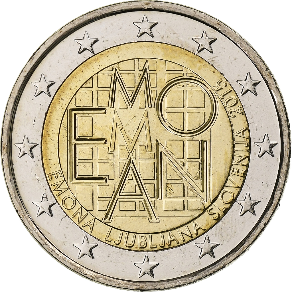 Slowenien, 2 Euro, Emona-Ljubljana, 2015, Vantaa, Bi-Metallic, UNZ