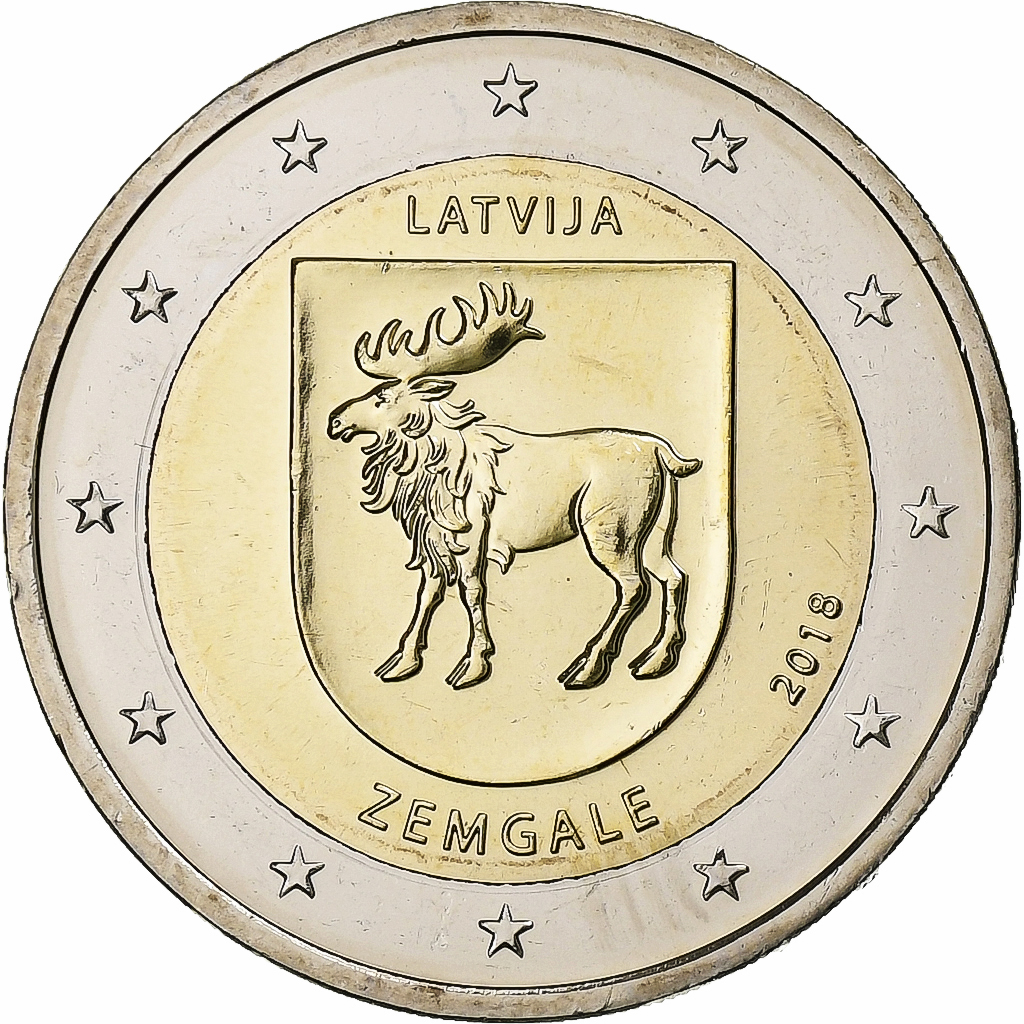 Lithuania, 2 Euro, Zemgale, 2018, Bi-Metallic, UNZ