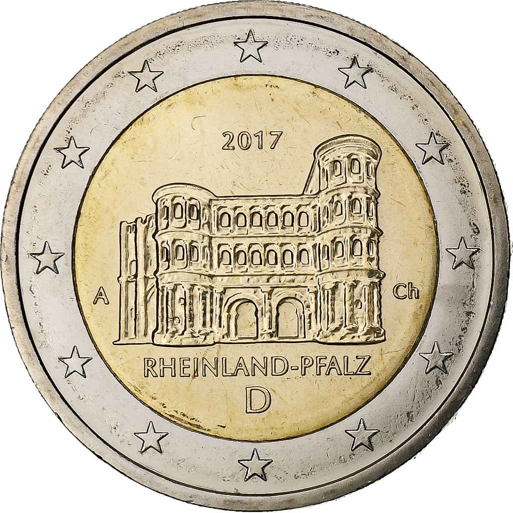 Allemagne, 2 Euro, Bundesländer - "Rheinland-Pfalz", 2017, Berlin