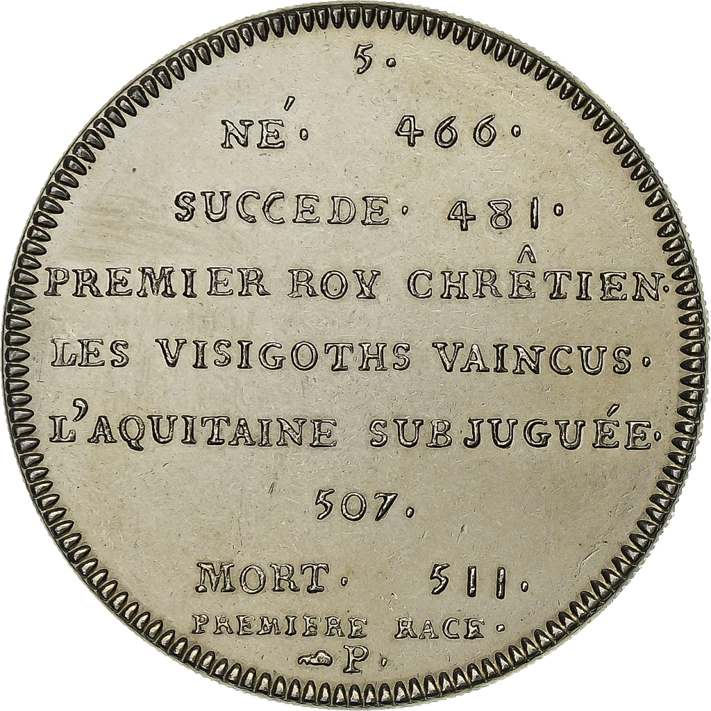 France, Medal, Les Rois de France, Clovis, Copper-nickel, 