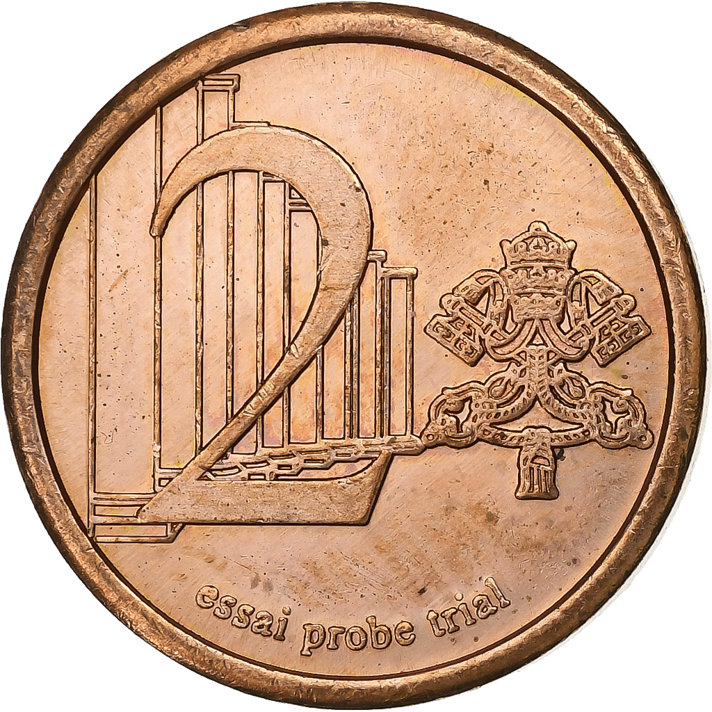 Vatikan, 2 Euro Cent, Fantasy Euro, 2005, Copper Plated Steel, UNZ