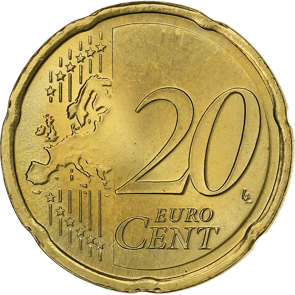 Niederlande, 20 Euro Cent, 2008, Utrecht, Nordic gold, UNZ