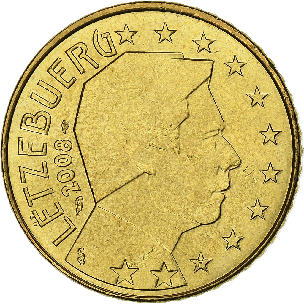 Luxemburg, 50 Euro Cent, 2008, Paris, Nordic gold, UNZ