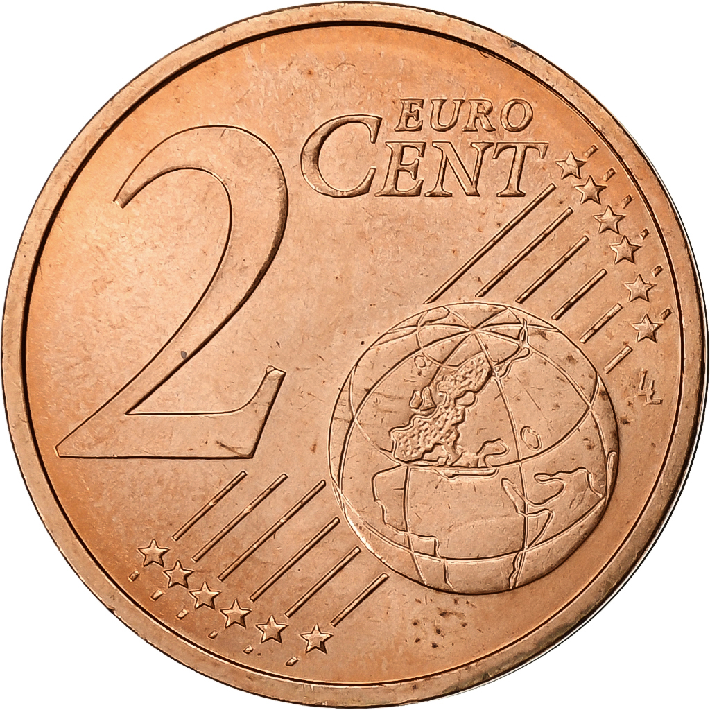 Luxembourg, 2 Euro Cent, 2008, Paris, Copper Plated Steel, 