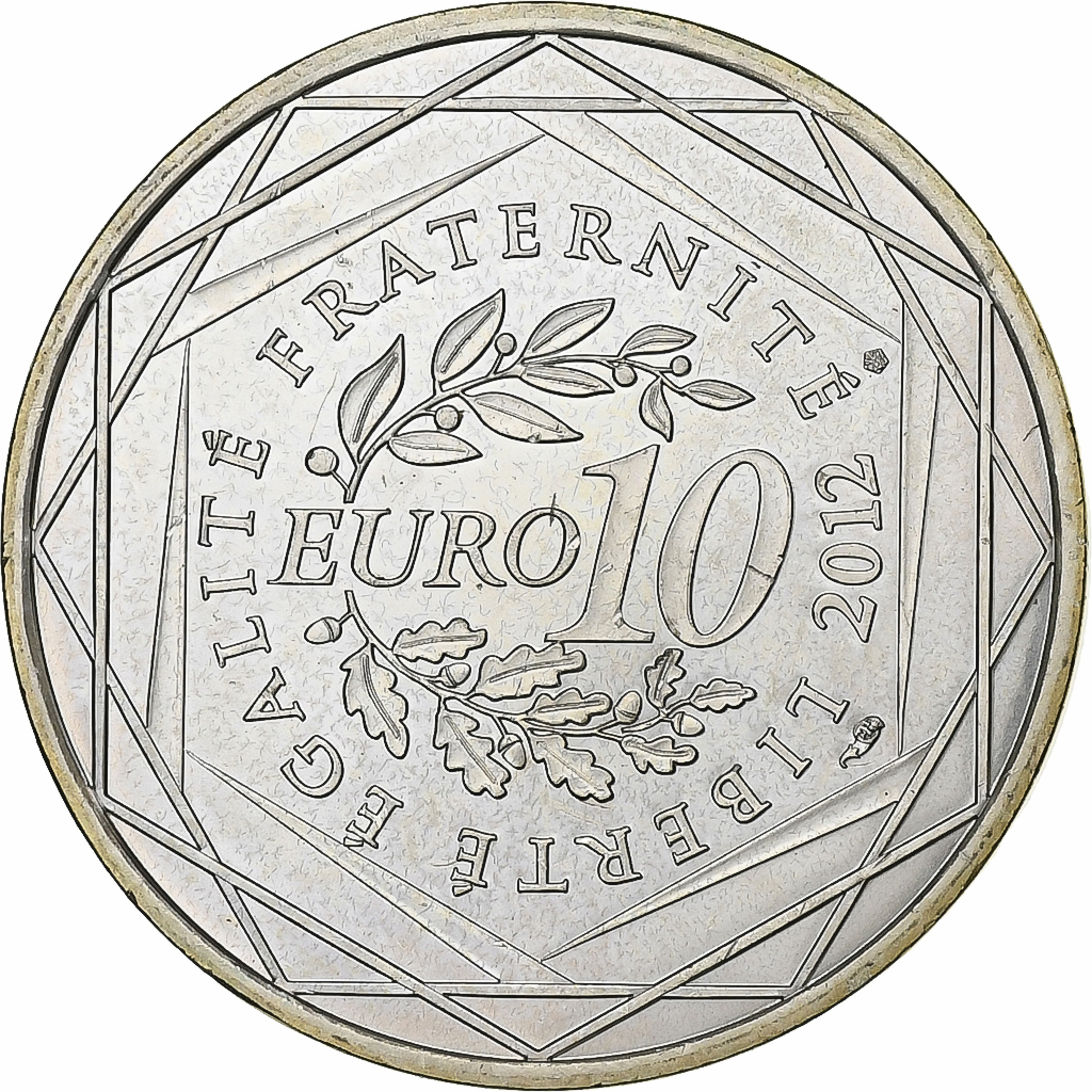 France, 10 Euro, Centre, 2012, Paris, Silver, , Gadoury:EU514, KM:1868