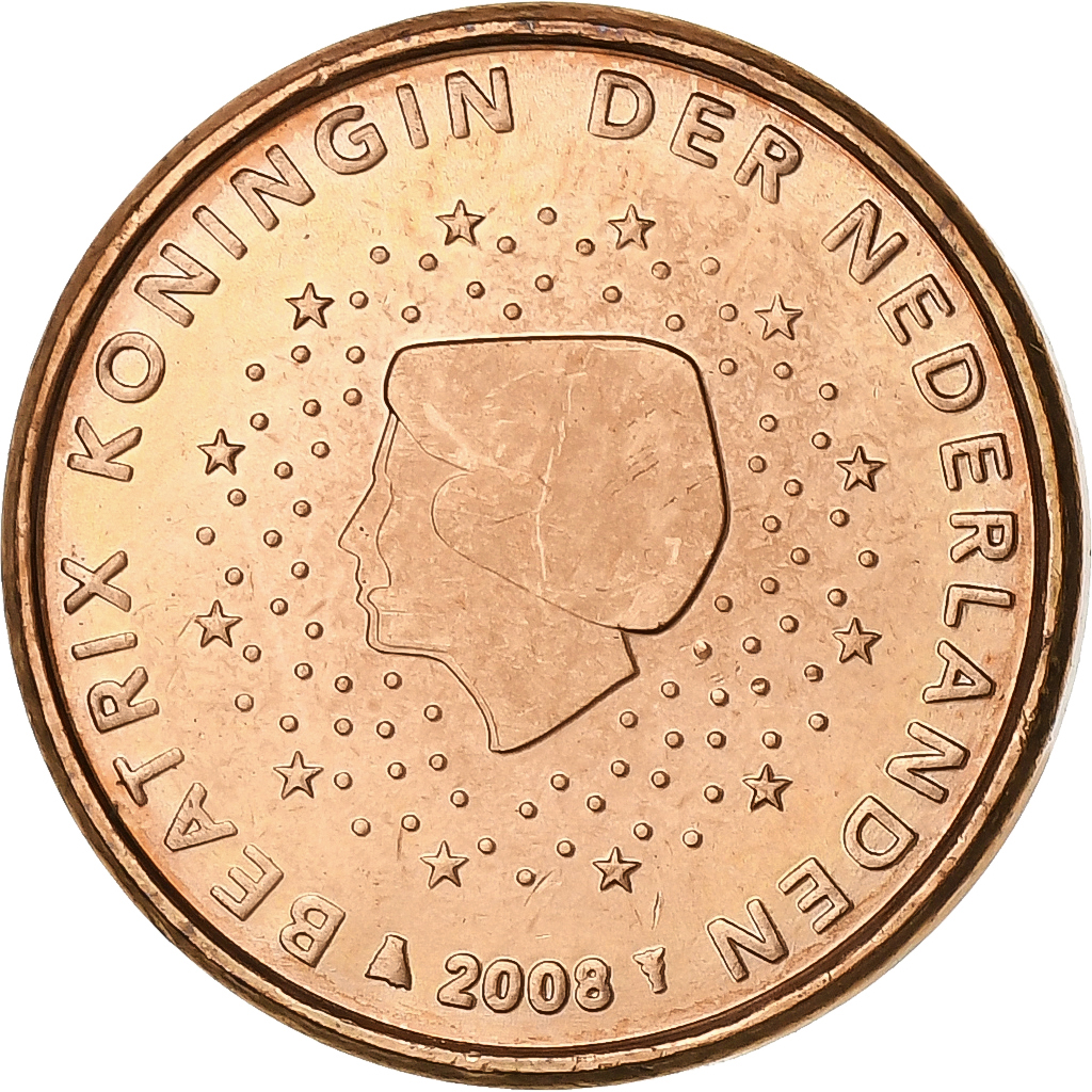 Netherlands, Euro Cent, 2008, Utrecht, Copper Plated Steel, 