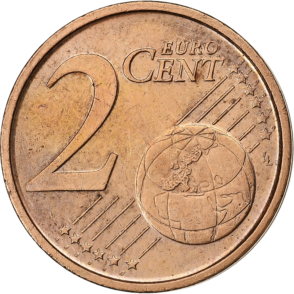 Spain, 2 Euro Cent, 2000, Madrid, Copper Plated Steel, AU