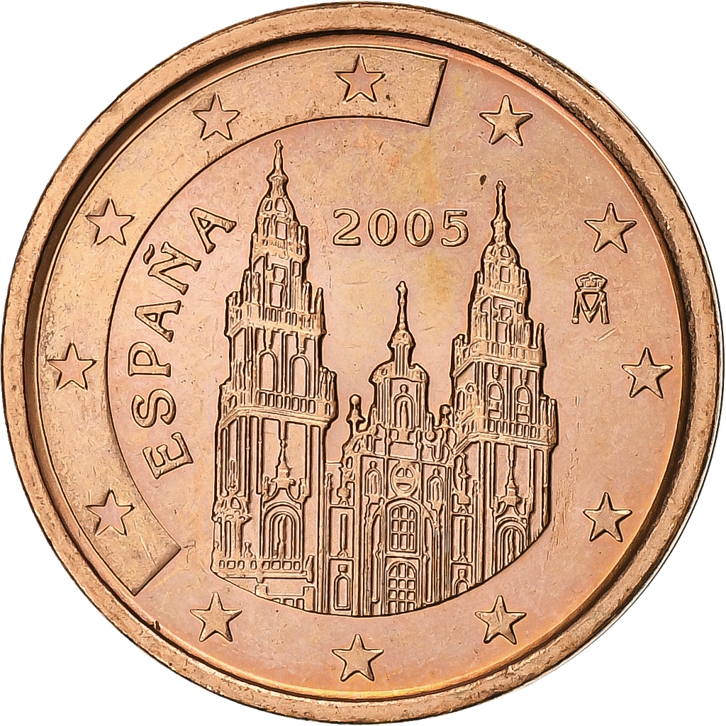 Spanien, 2 Euro Cent, 2005, Madrid, Copper Plated Steel, VZ+