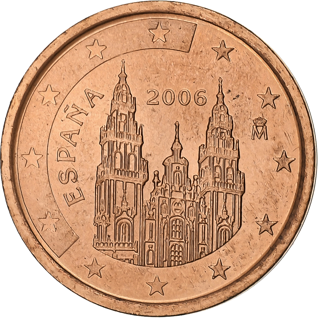 Spanien, 2 Euro Cent, 2006, Madrid, Copper Plated Steel, VZ+