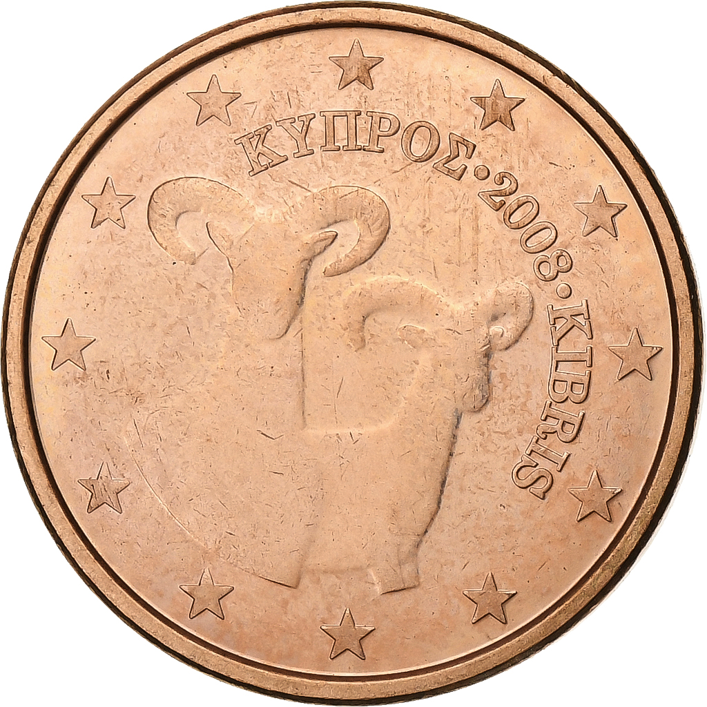 Zypern, 5 Euro Cent, 2008, Copper Plated Steel, VZ