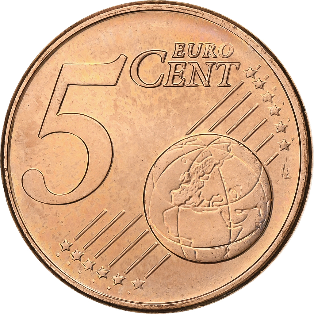 Griechenland, 5 Euro Cent, 2008, Athens, Copper Plated Steel, VZ+