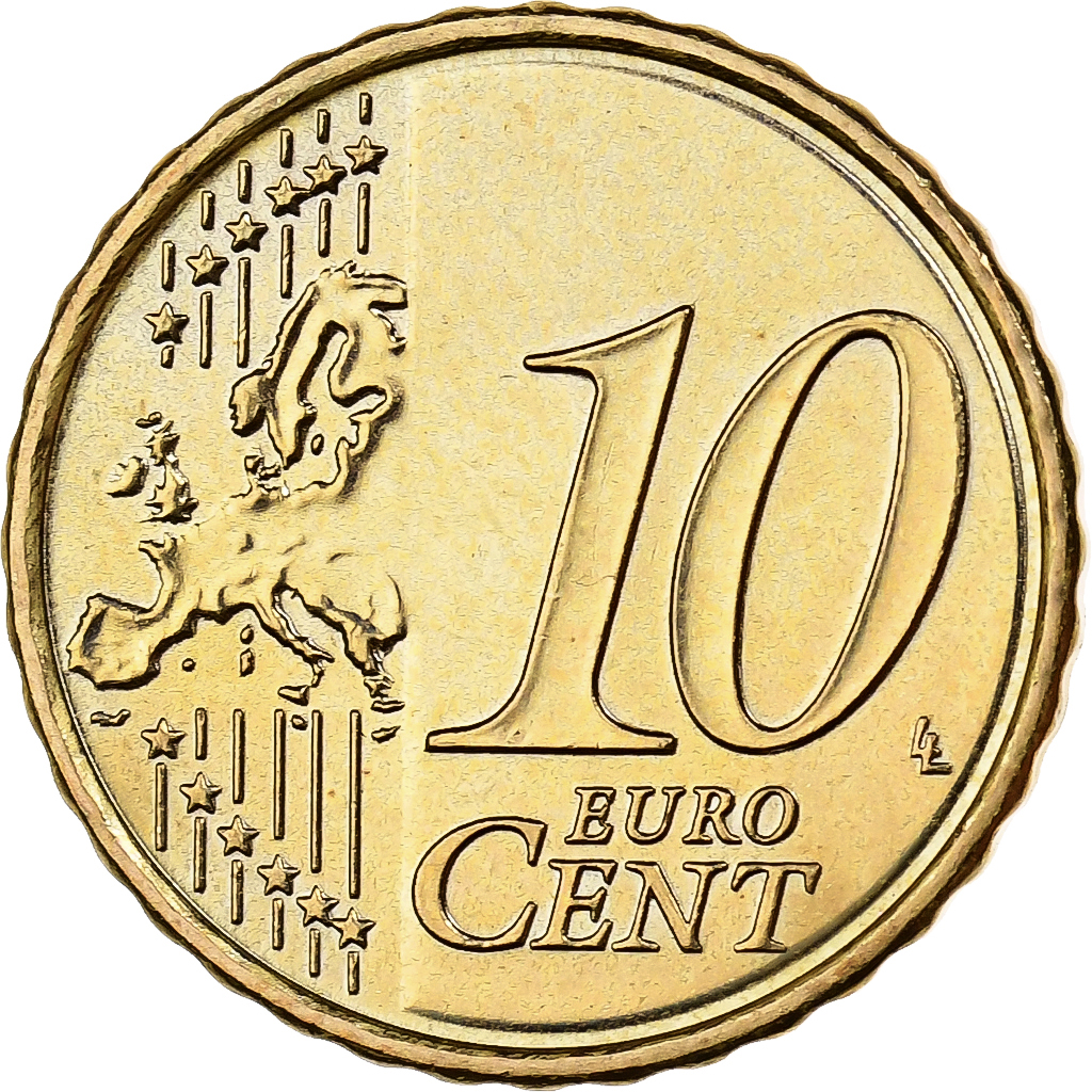 Portugal, 10 Euro Cent, 2008, Lisbon, Nordic gold, VZ+