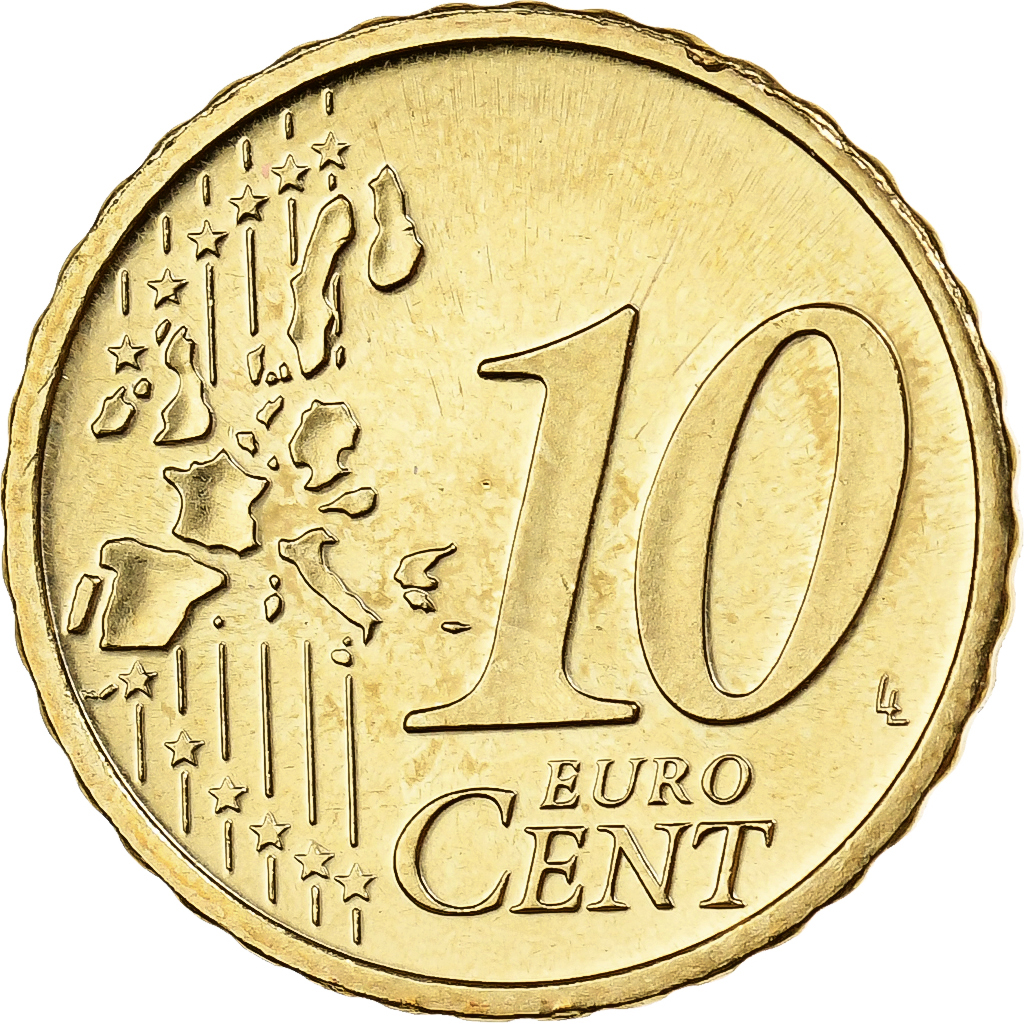 Österreich, 10 Euro Cent, 2007, Vienna, Nordic gold, VZ+