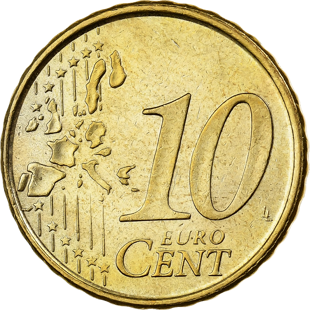Spanien, 10 Euro Cent, 2001, Madrid, Nordic gold, VZ+