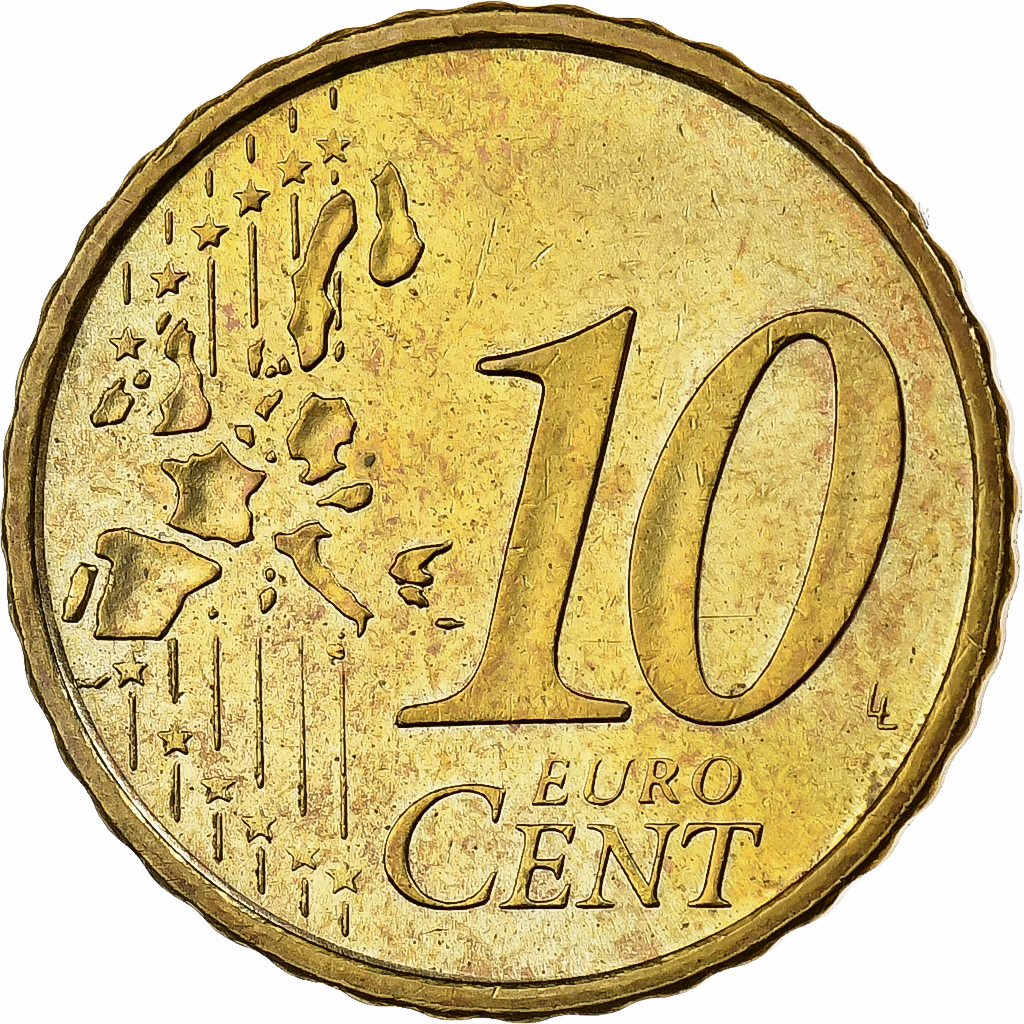 Spanien, 10 Euro Cent, 2004, Madrid, Nordic gold, VZ+