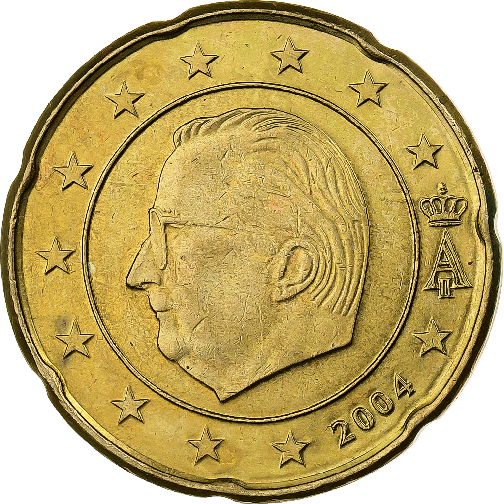 Belgien, 20 Euro Cent, 2004, Brussels, Nordic gold, VZ+