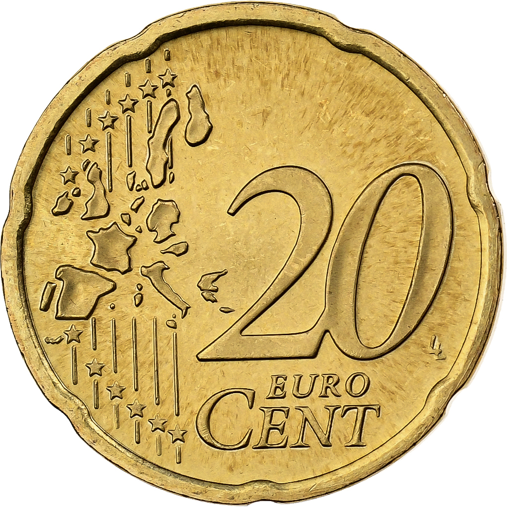 Ireland, 20 Euro Cent, 2004, Dublin, Nordic gold, 
