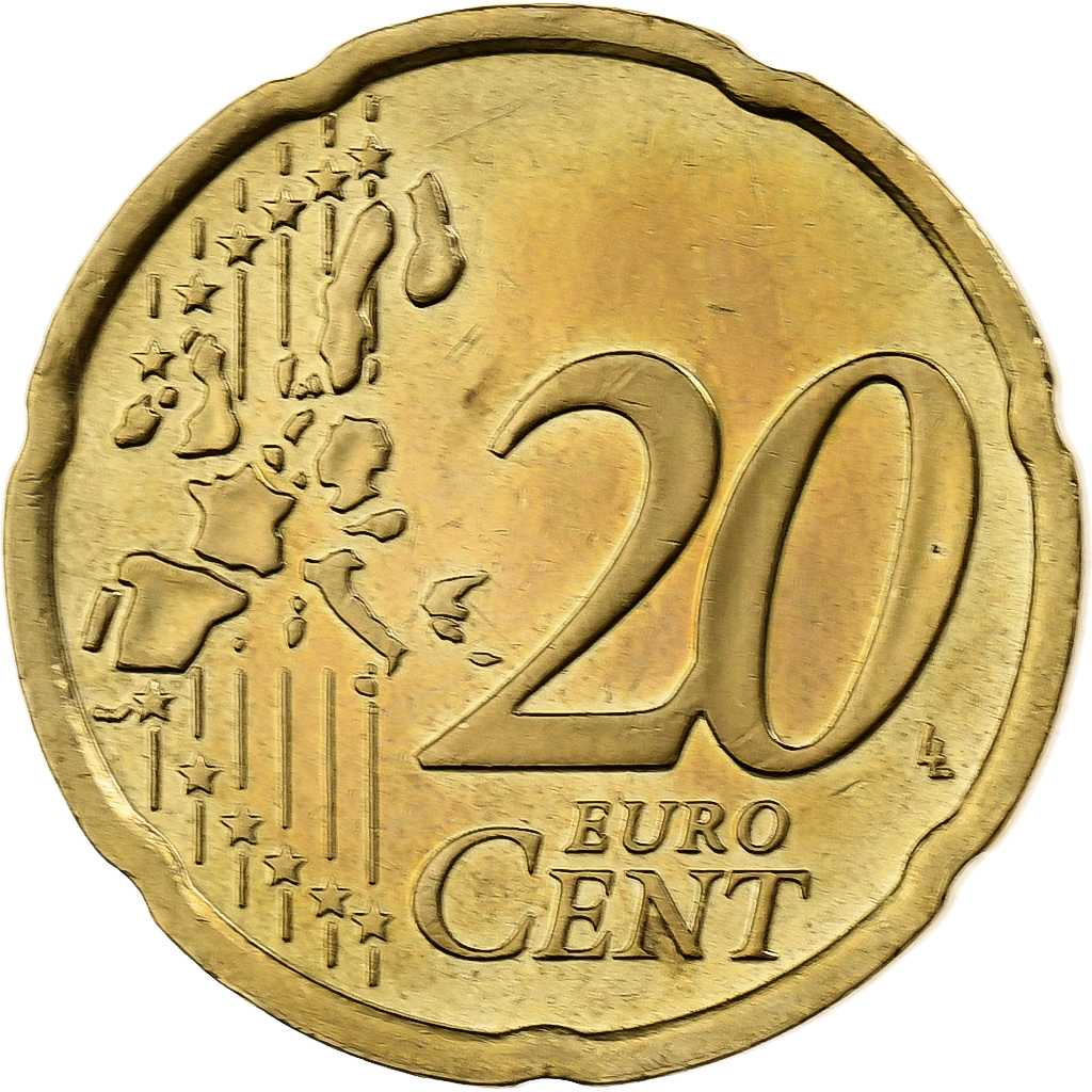 Finland, 20 Euro Cent, 2001, Vantaa, Nordic gold, MS