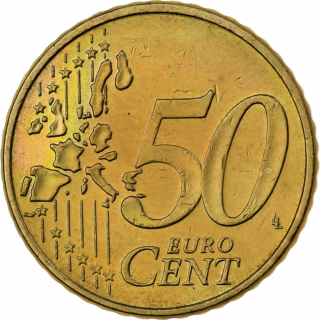Deutschland, 50 Euro Cent, 2002, Munich, Nordic gold, VZ+