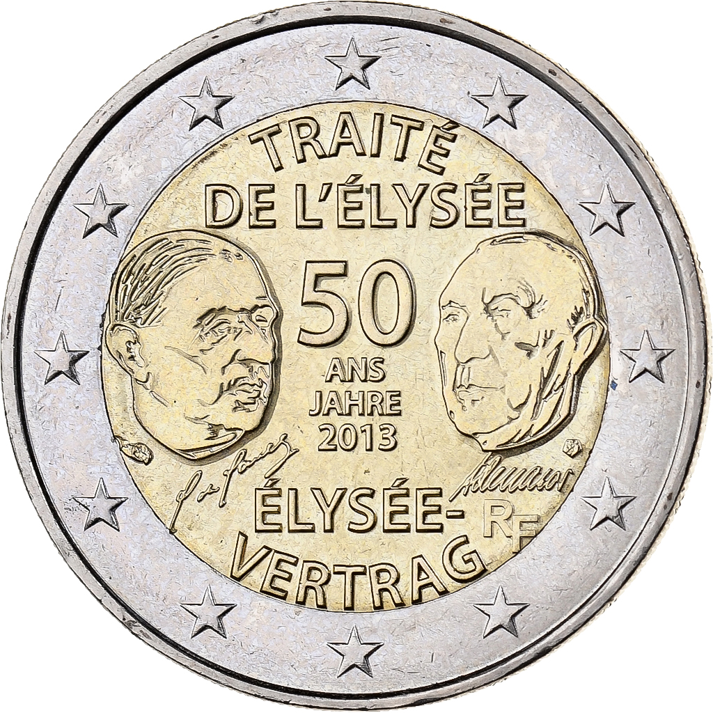 France, 2 Euro, 2013, Paris, Bi-Metallic, MS