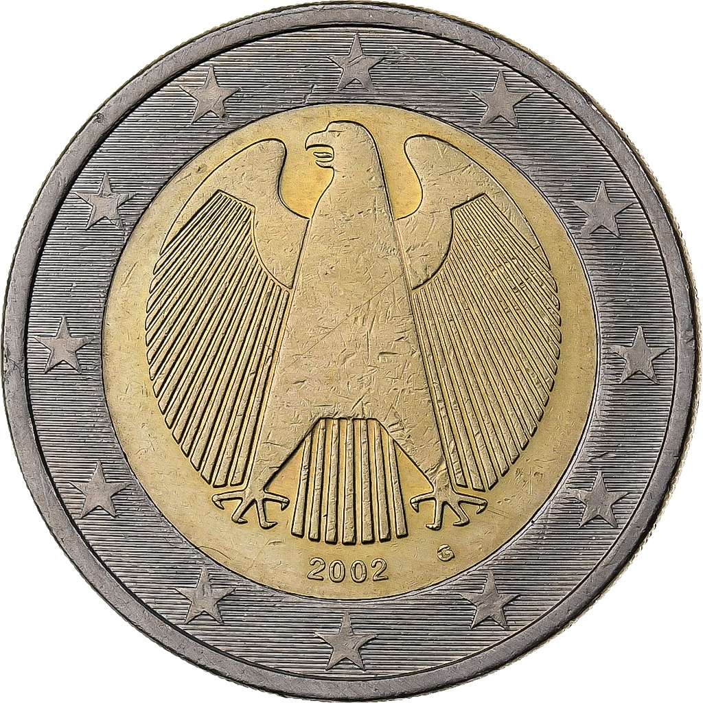 Germany, 2 Euro, 2002, Karlsruhe, Bi-Metallic, 