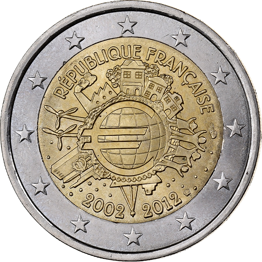 France, 2 Euro, 2012, Paris, Bi-Metallic, 