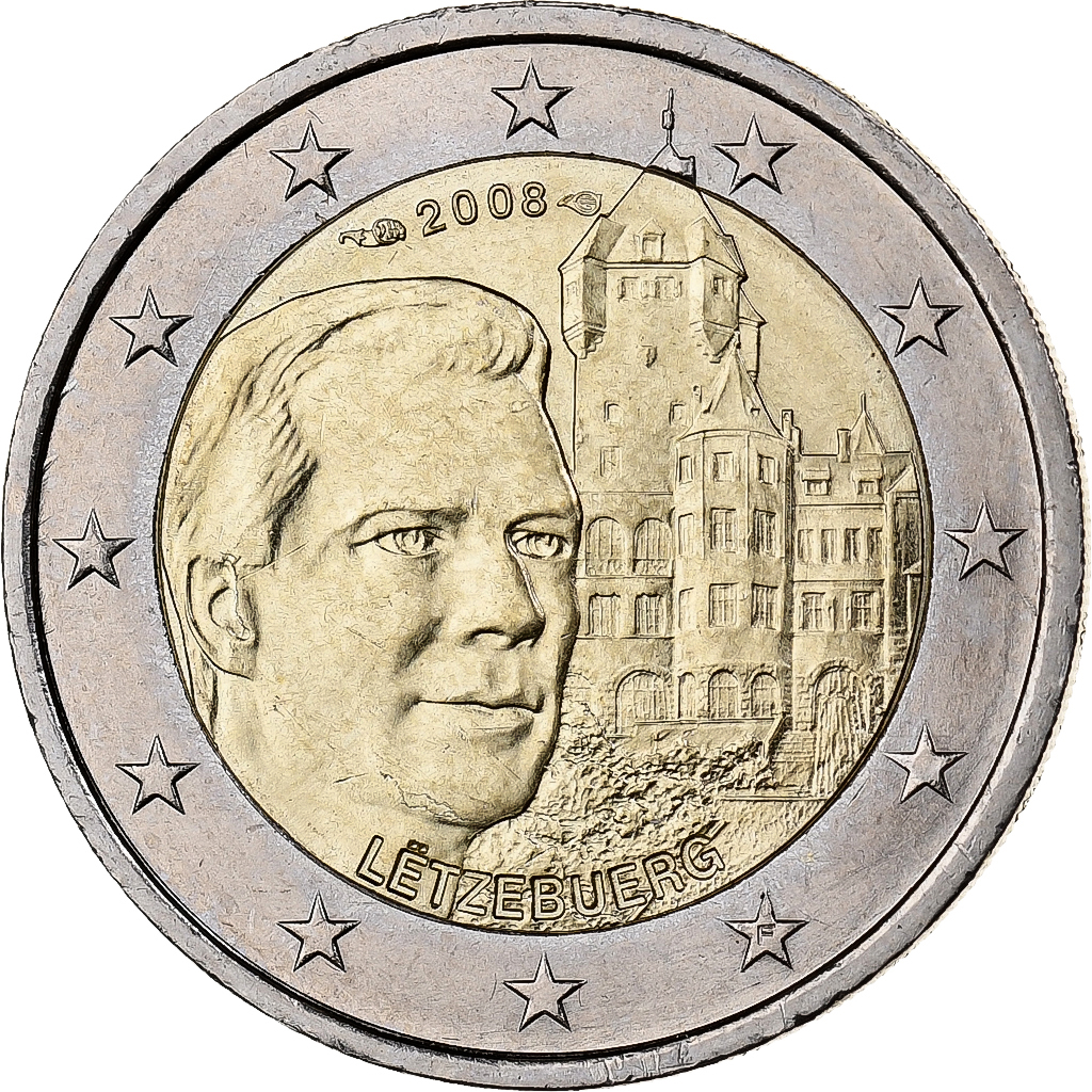 Luxembourg, 2 Euro, 2008, Paris, Bi-Metallic, 