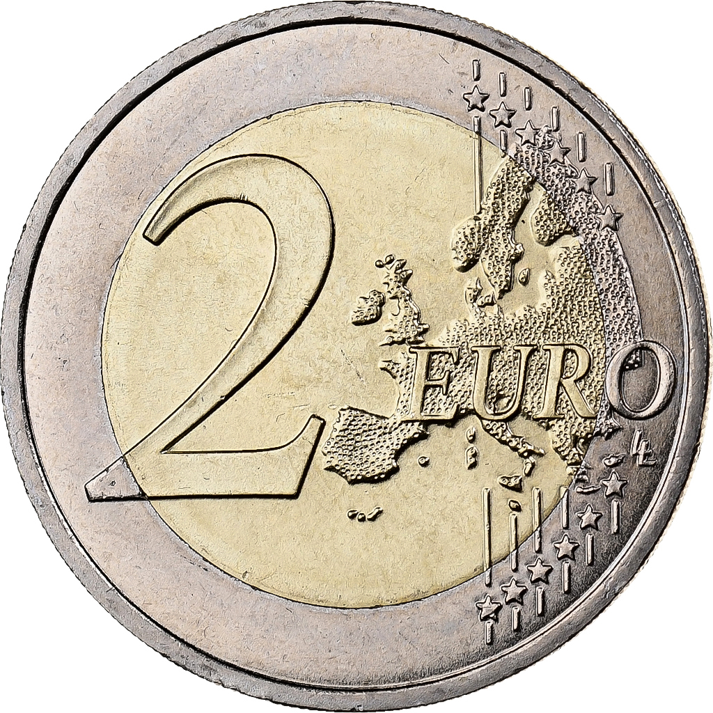 Luxembourg, 2 Euro, 2008, Paris, Bi-Metallic, 