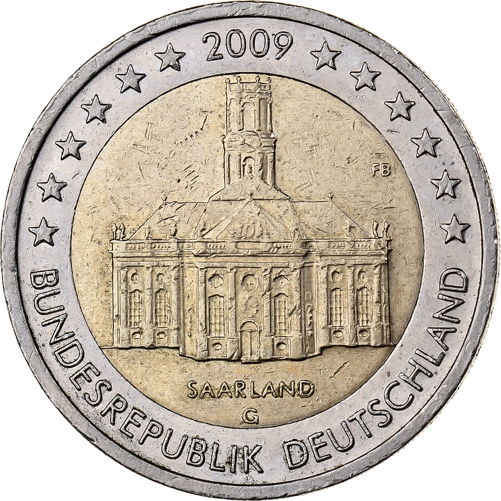Deutschland, 2 Euro, 2009, Karlsruhe, Bi-Metallic, VZ+
