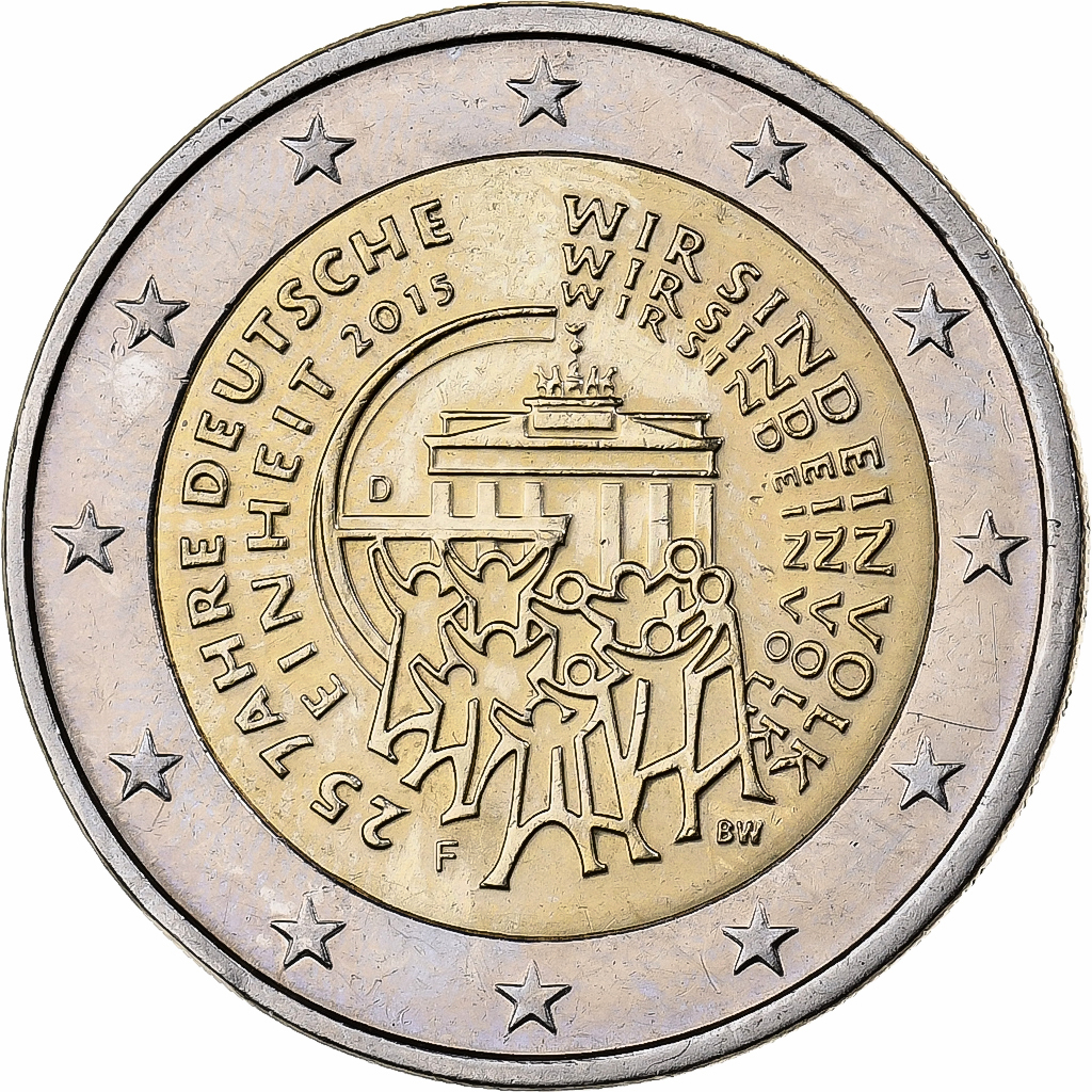 Deutschland, 2 Euro, 2015, Stuttgart, Bi-Metallic, VZ+